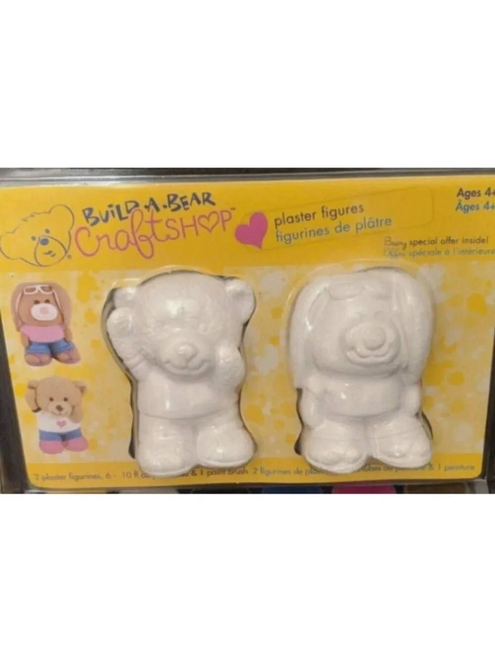 Painting Kit Build-A-Bear Craftshop 2pk Bear & Bunny Rabbit Paints Brush Summer